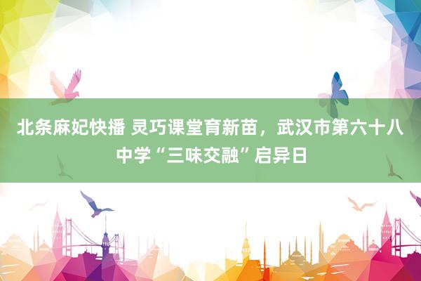 北条麻妃快播 灵巧课堂育新苗，武汉市第六十八中学“三味交融”启异日