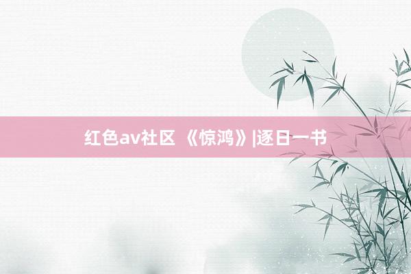 红色av社区 《惊鸿》|逐日一书