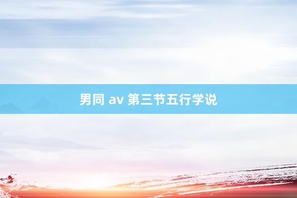 男同 av 第三节五行学说